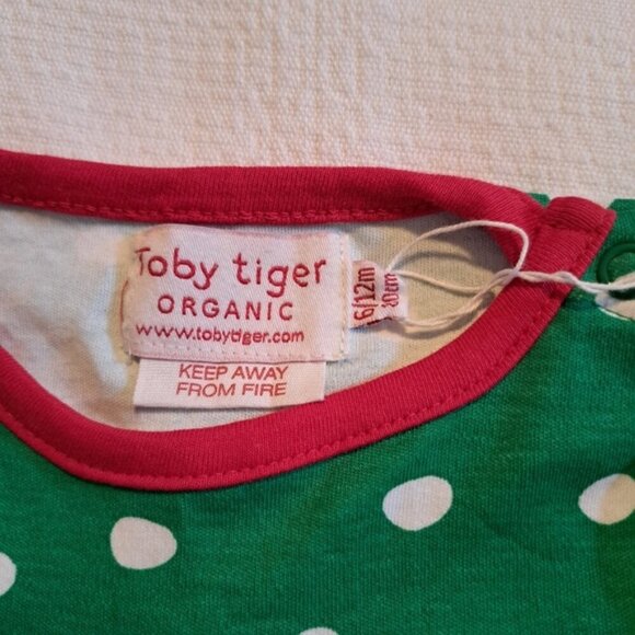 Toby Tiger girls size 6-12 months t shirt dress deer applique, NWT - Picture 3 of 6